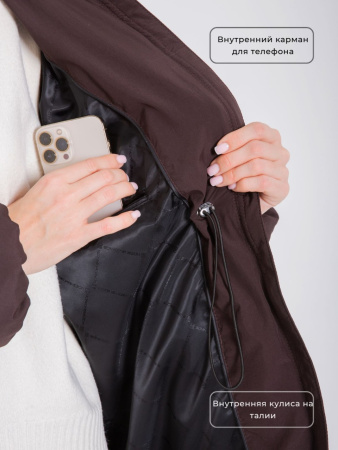 Пуховик женский зимний CRUSH Коричневый